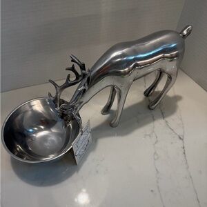 Silver Reindeer Bowl